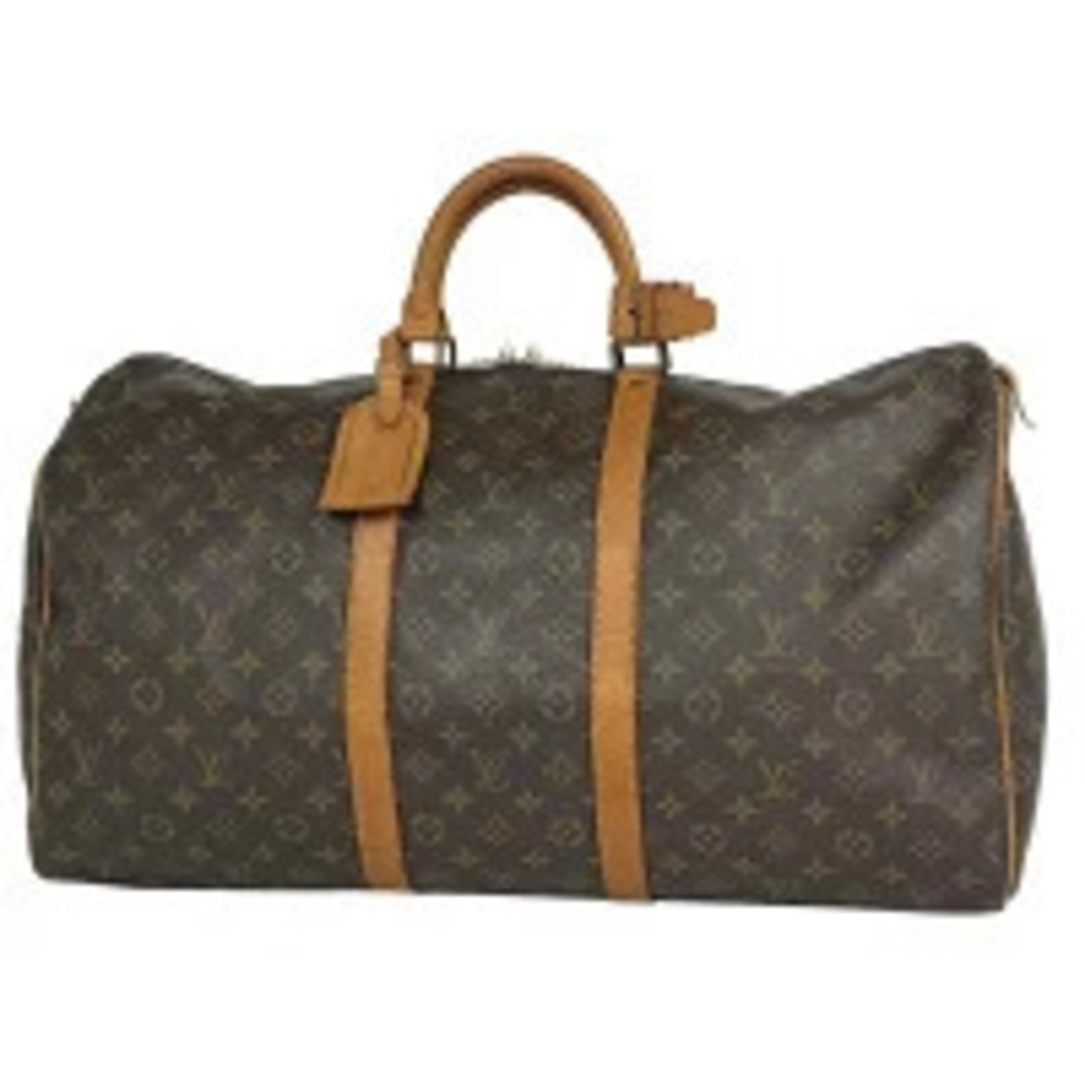 Louis Vuitton Keepall Handbag Travel Business Boston Bag Monogram Brown